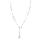 Collier MIKIMOTO en or blanc, perles blanches et diamants - Castafiore