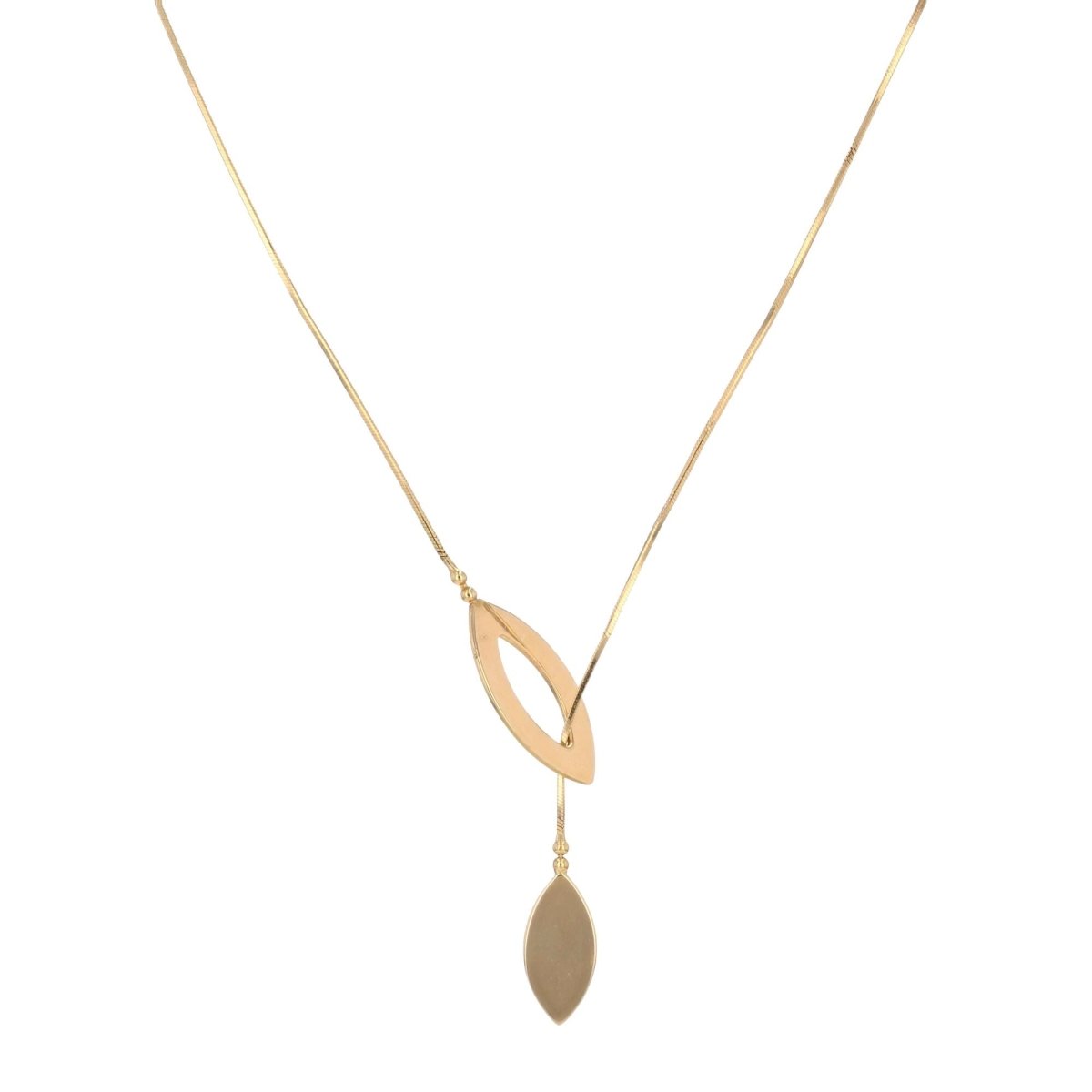 Collier moderne asymétrique en or jaune - Castafiore