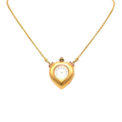Collier Montre en or jaune, rubis et diamants - Castafiore