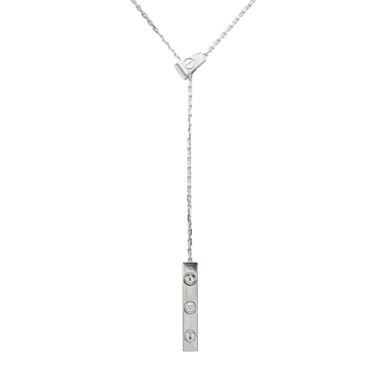 Collier Négligé CARTIER "Love Négligé" en or blanc et diamant - Castafiore
