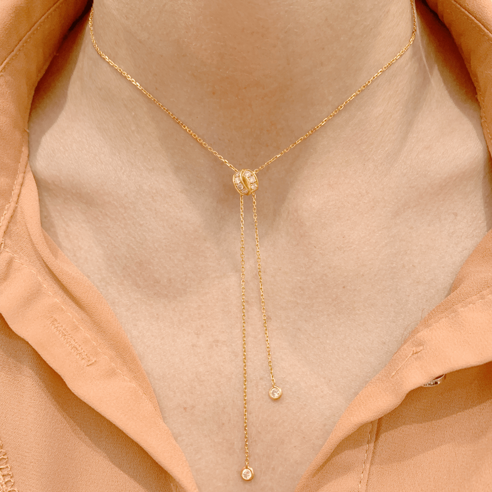 Collier Négligé CHAUMET "Lien Séduction" en or rose et diamants - Castafiore