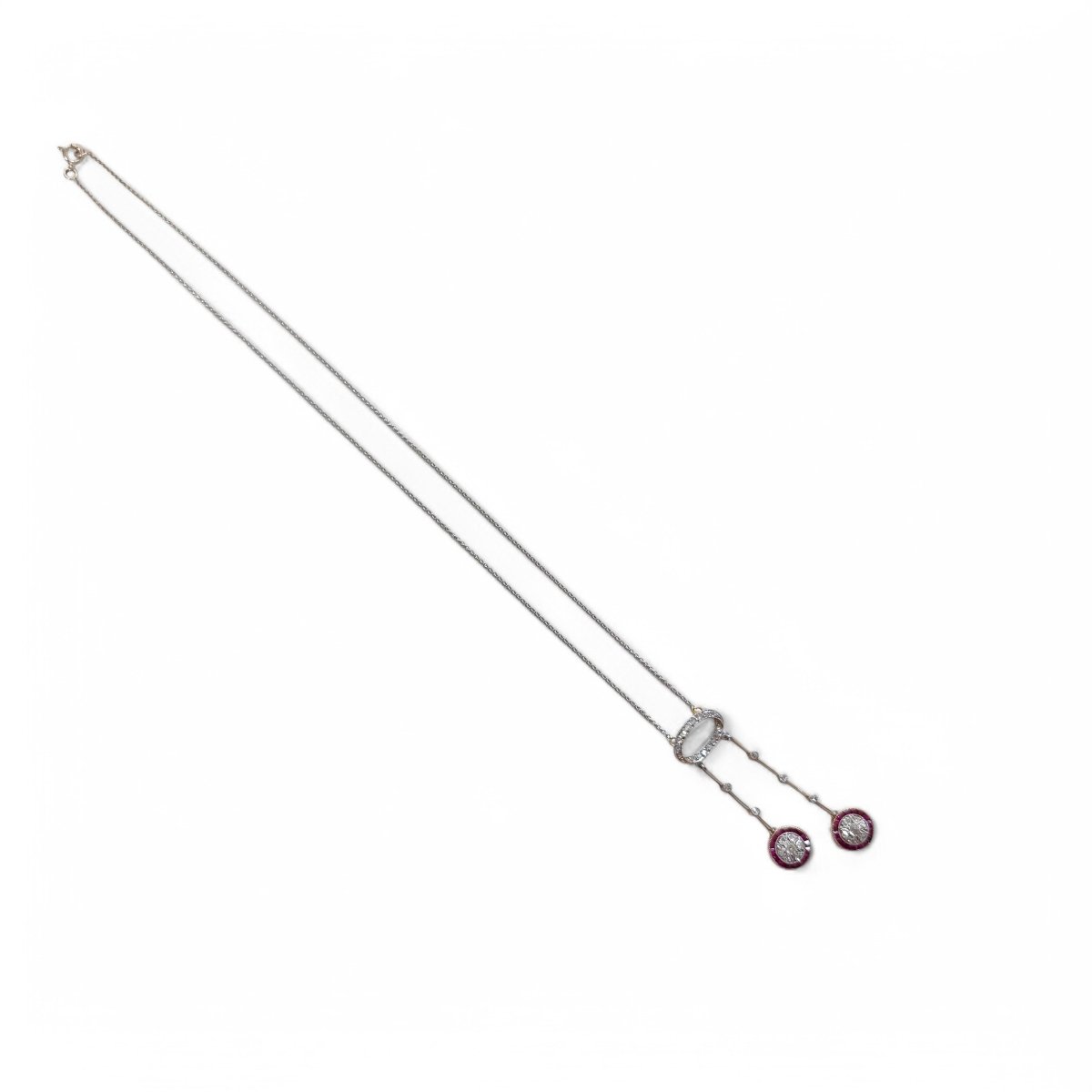Collier négligé diamants et rubis - Castafiore