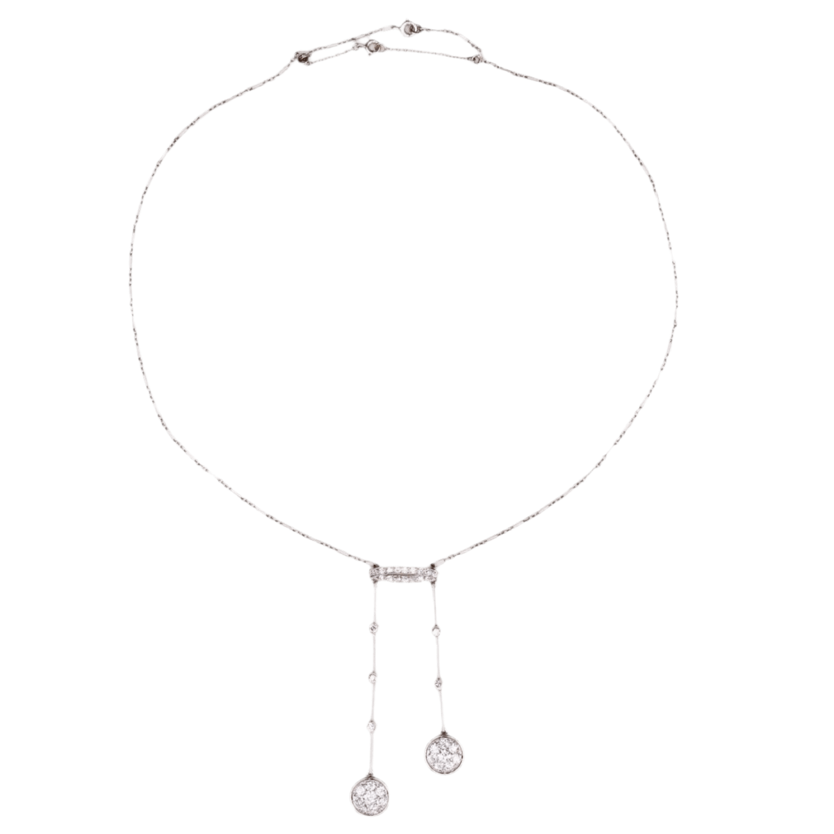 Collier Négligé en or blanc, platine et diamants - Castafiore