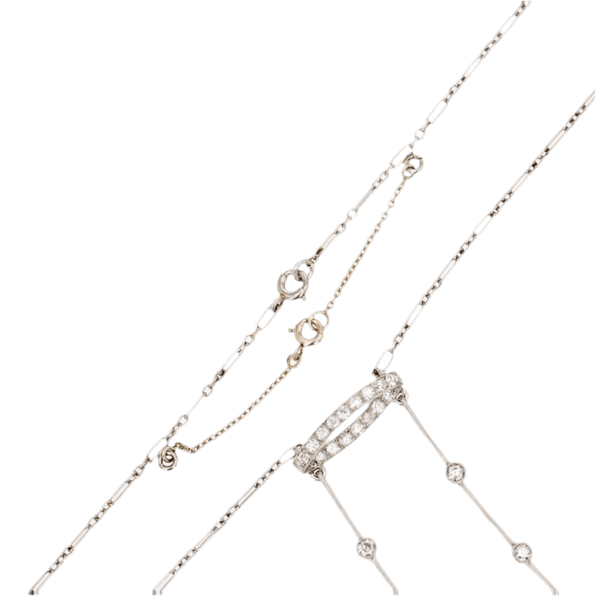 Collier Négligé en or blanc, platine et diamants - Castafiore