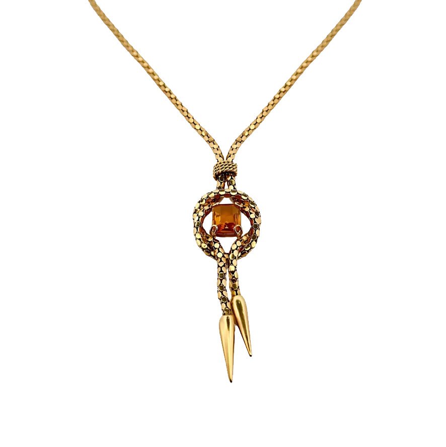 Collier Negligé en or jaune et citrine - Castafiore