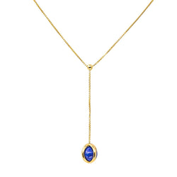 Collier Négligé en or jaune et lapis - lazuli - Castafiore