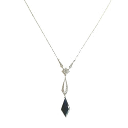 Collier Négligé en platine, saphir et diamants - Castafiore