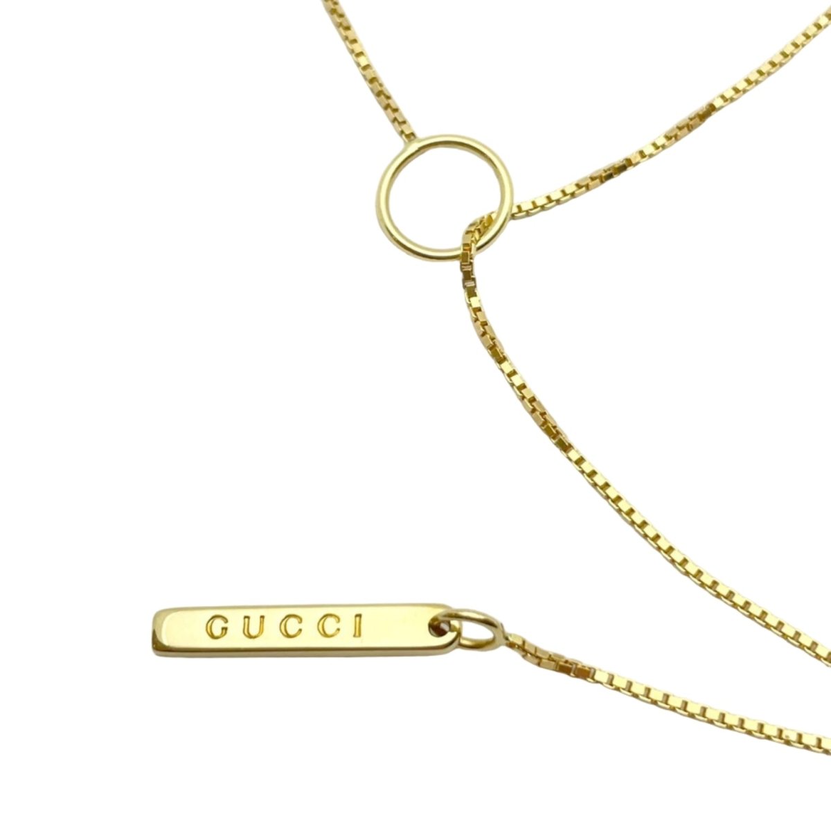 Collier Négligé GUCCI "Scritta" en or jaune - Castafiore