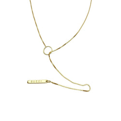 Collier Négligé GUCCI "Scritta" en or jaune - Castafiore