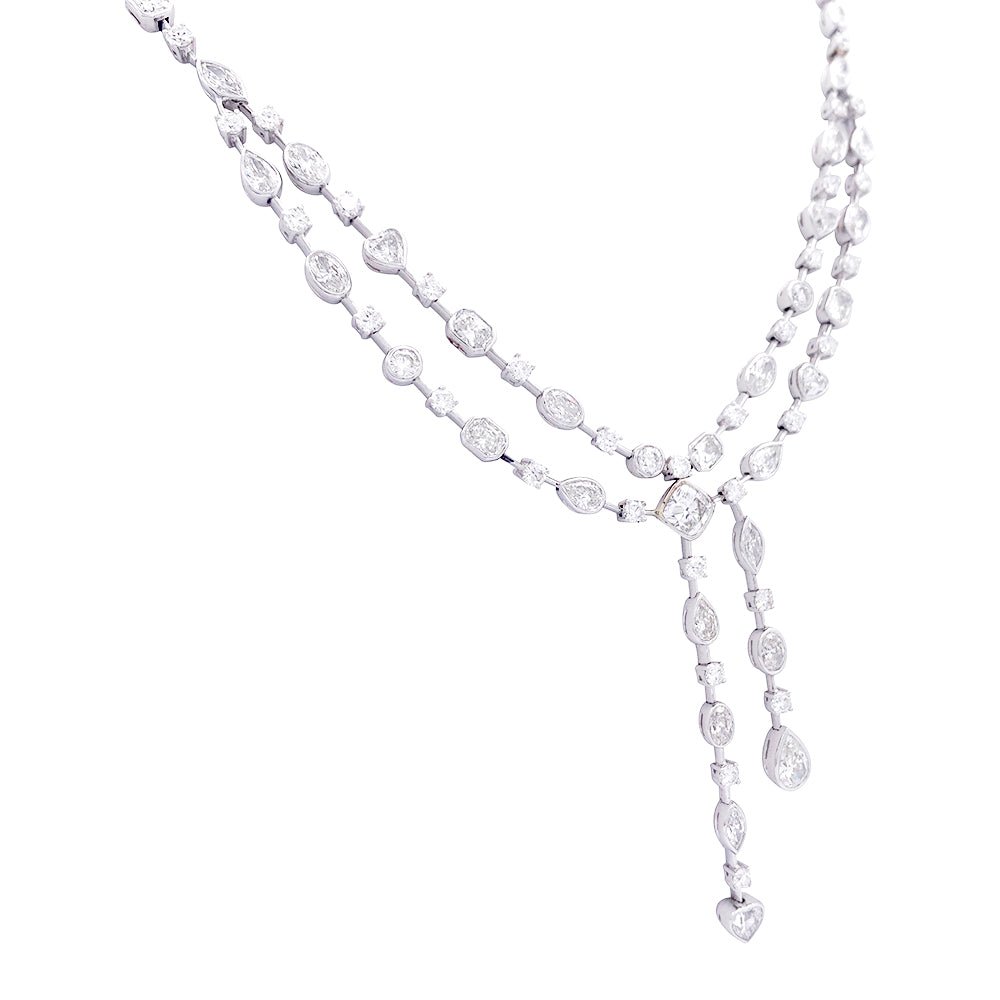 Collier négligé MESSIKA en or blanc, diamants - Castafiore