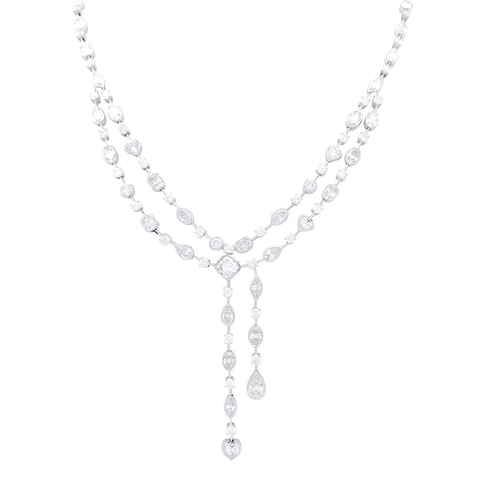 Collier négligé MESSIKA en or blanc, diamants - Castafiore