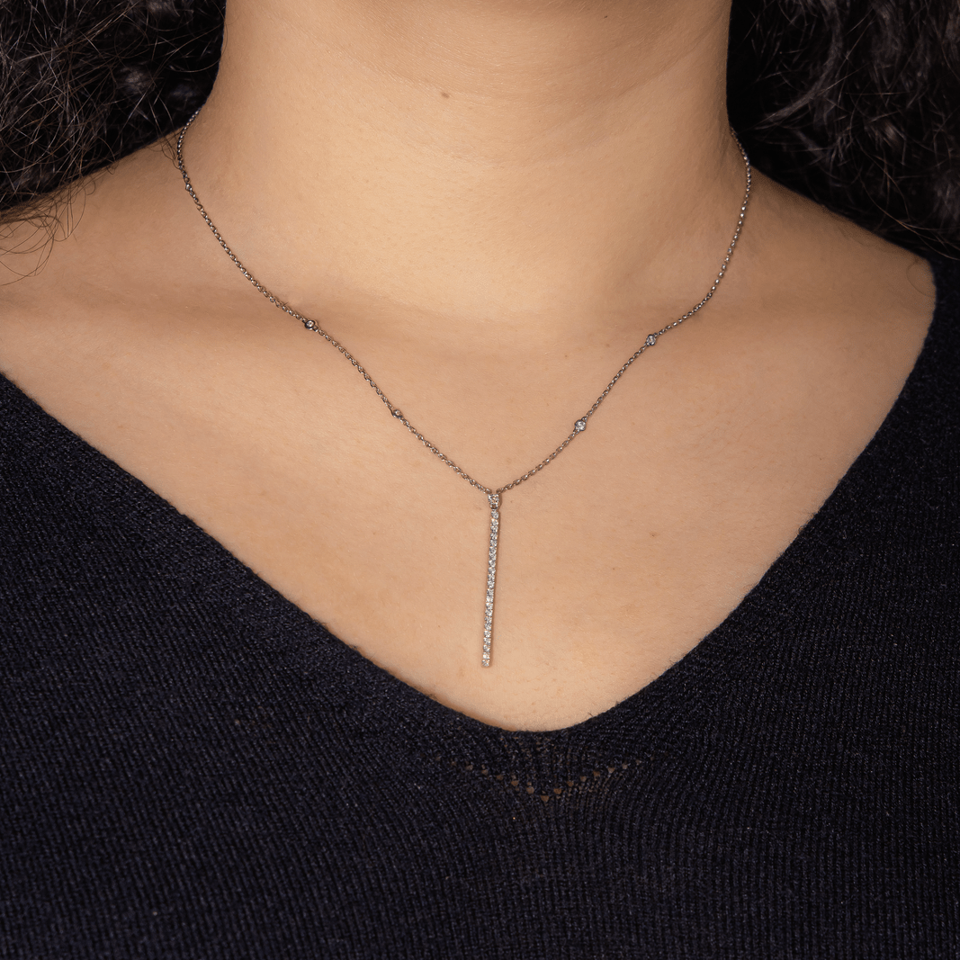 Collier Négligé MESSIKA "Gatsby" en or blanc et diamants - Castafiore