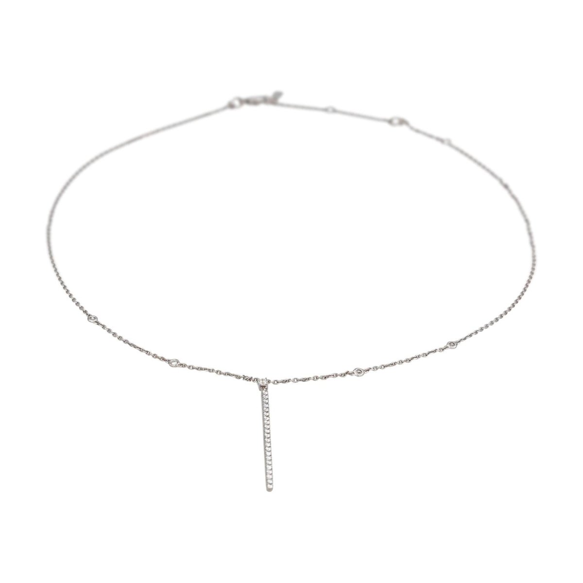 Collier Négligé MESSIKA "Gatsby" en or blanc et diamants - Castafiore