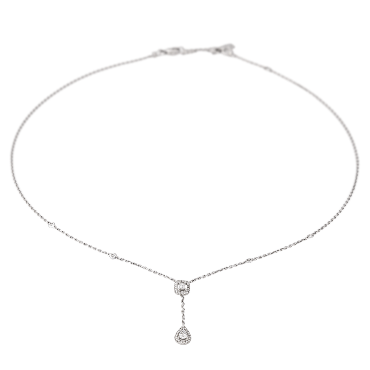 Collier Négligé MESSIKA "My Twin" en or blanc et diamants - Castafiore