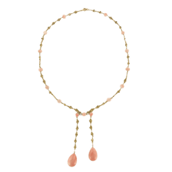 Collier Négligé or jaune et corail - Castafiore
