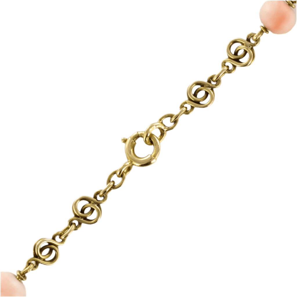 Collier Négligé or jaune et corail - Castafiore
