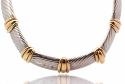 Collier OJ Perrin en argent et or jaune 18k - Castafiore