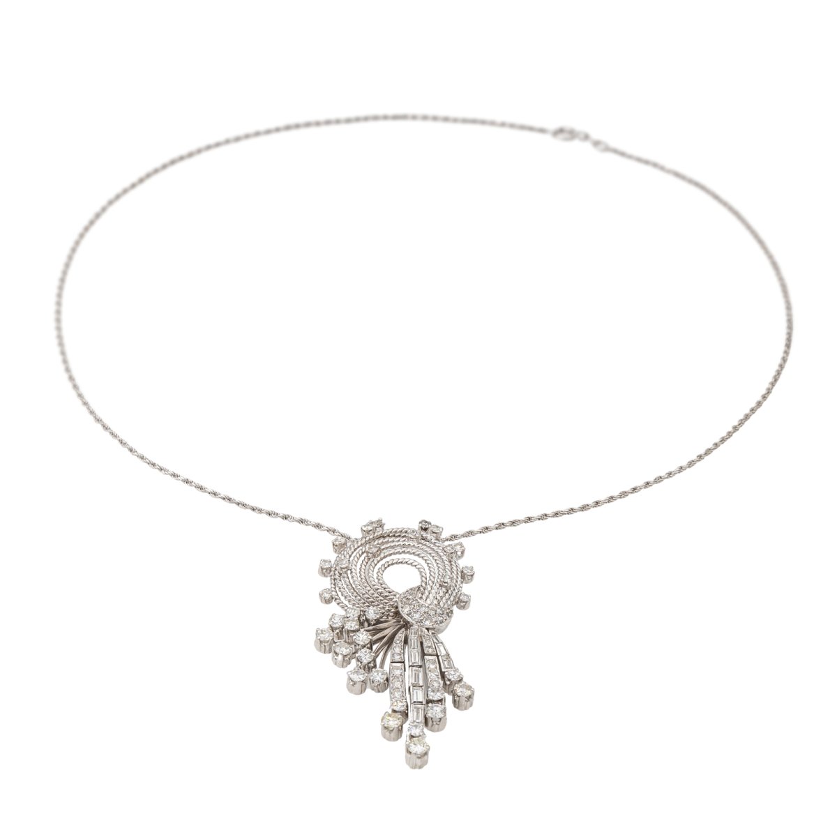 Collier Or blanc Diamant - Castafiore