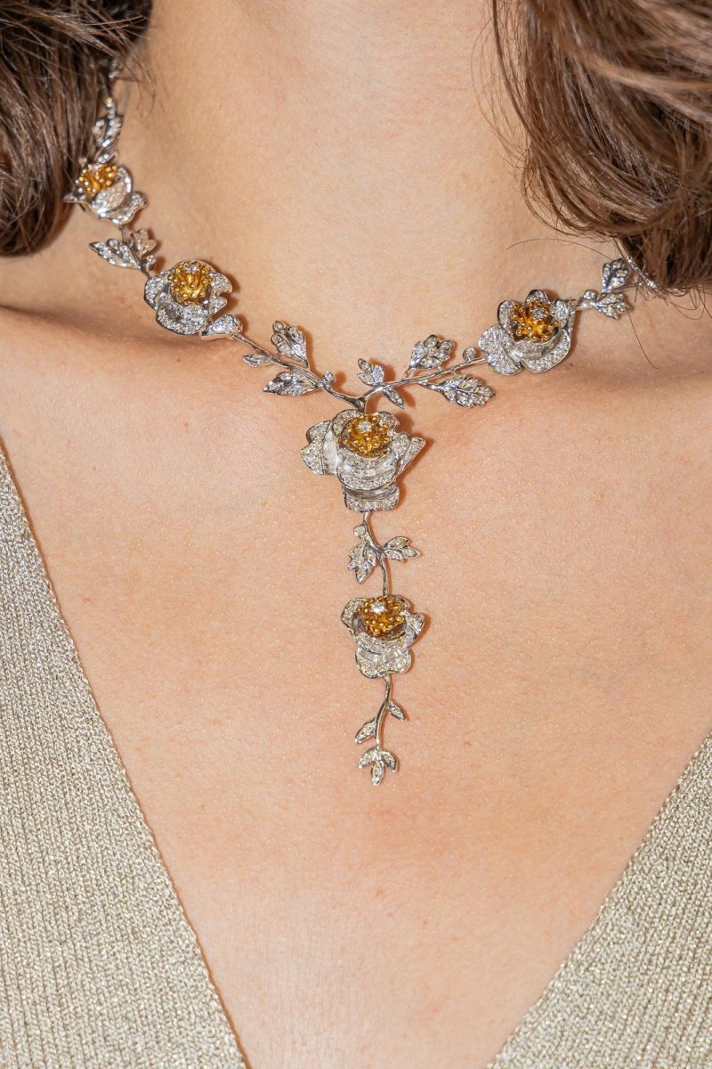 Collier Or blanc Diamant - Castafiore