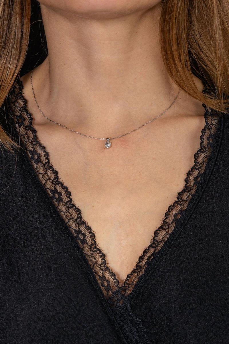Collier Or blanc Diamant - Castafiore