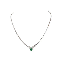 Collier Or blanc Emeraude - Castafiore