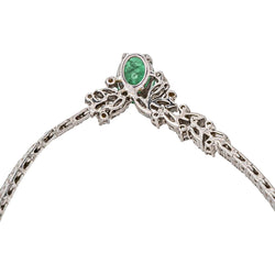 Collier Or blanc Emeraude - Castafiore