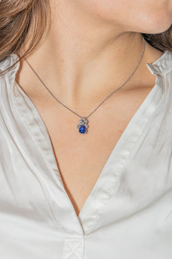 Collier Or blanc Saphir - Castafiore