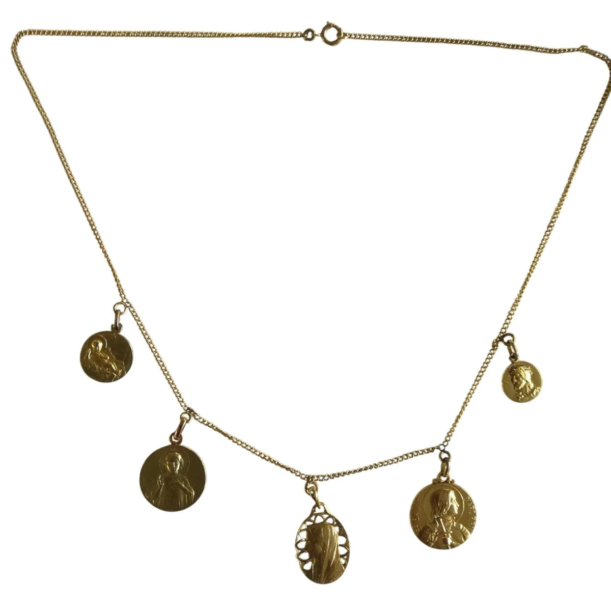 Collier Or Jaune 5 Médailles - Castafiore
