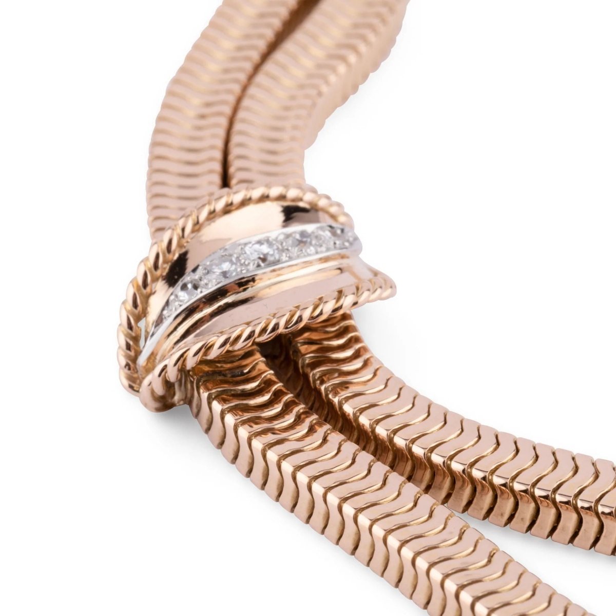 Collier or jaune double rang maillon lisse - Castafiore