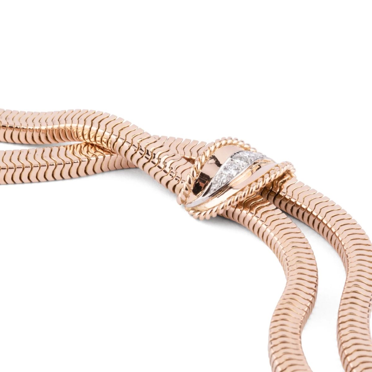 Collier or jaune double rang maillon lisse - Castafiore