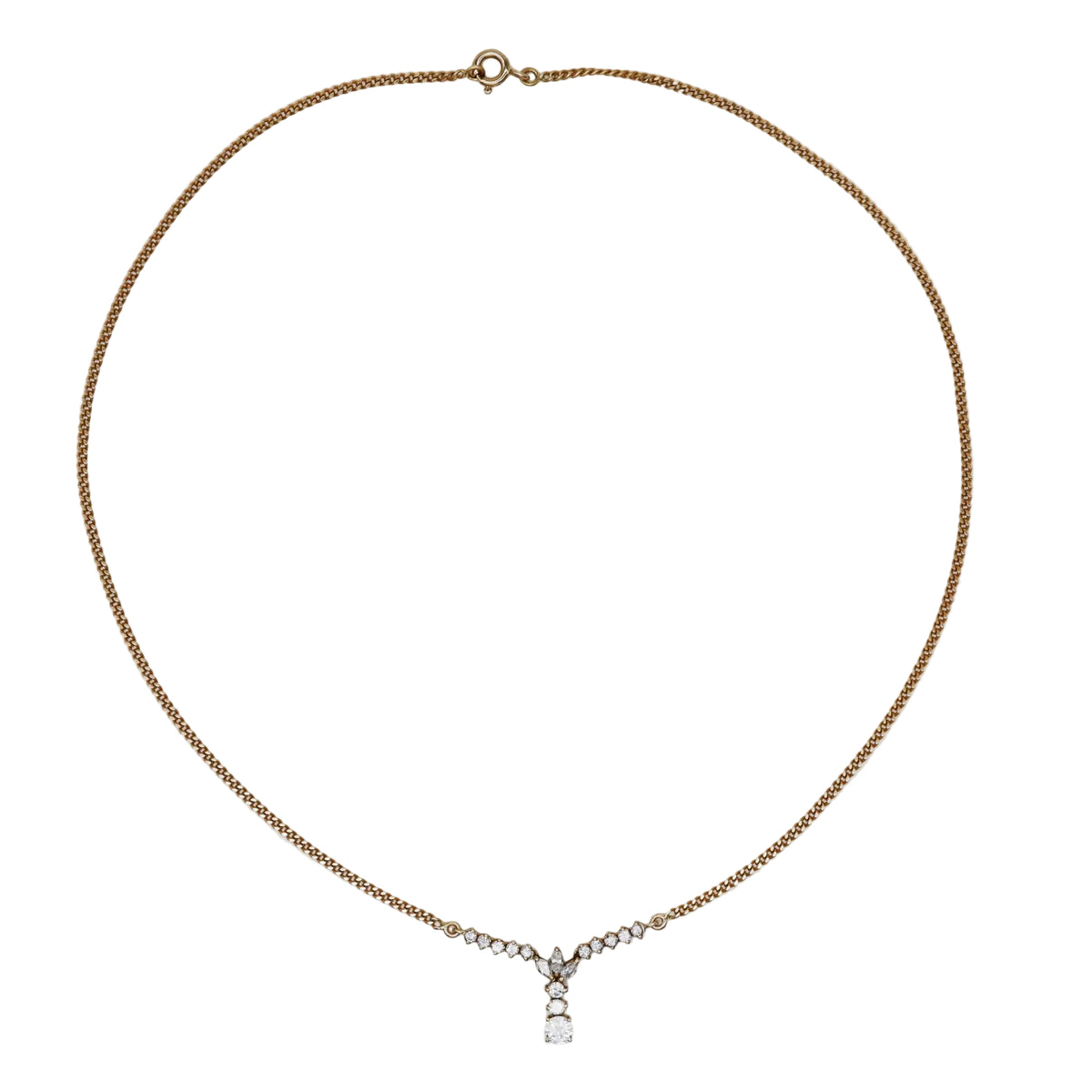 Collier or jaune et diamants