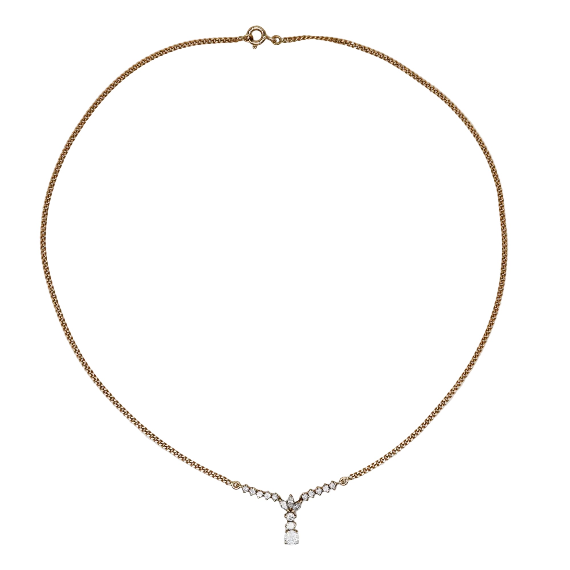 Collier or jaune et diamants