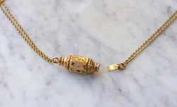 Collier Or Jaune Fermoir Barillet Emaillé - Castafiore