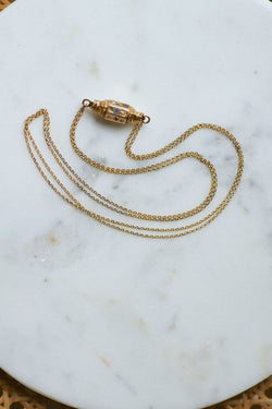 Collier Or Jaune Fermoir Barillet Emaillé - Castafiore