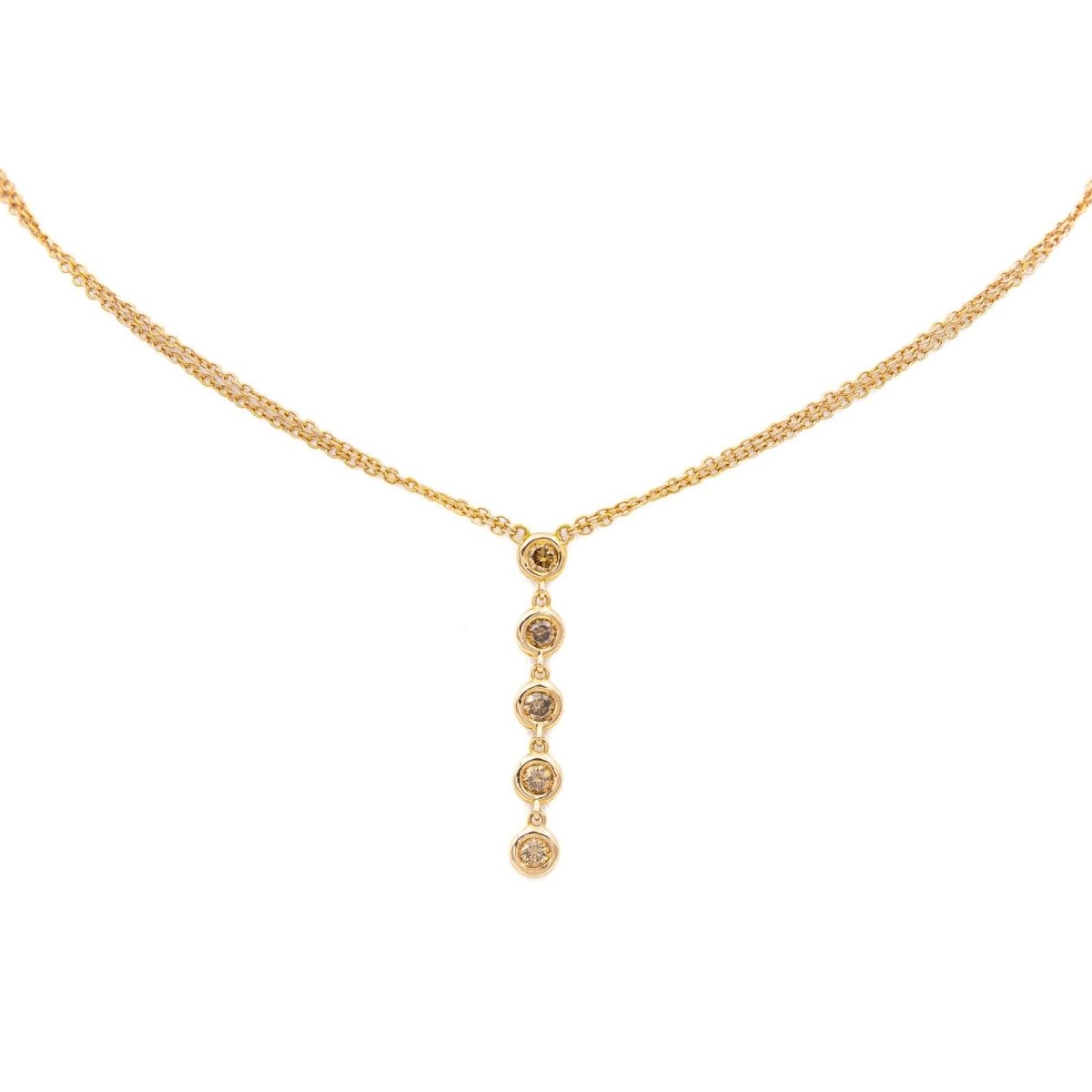 Collier Or rose Diamant - Castafiore
