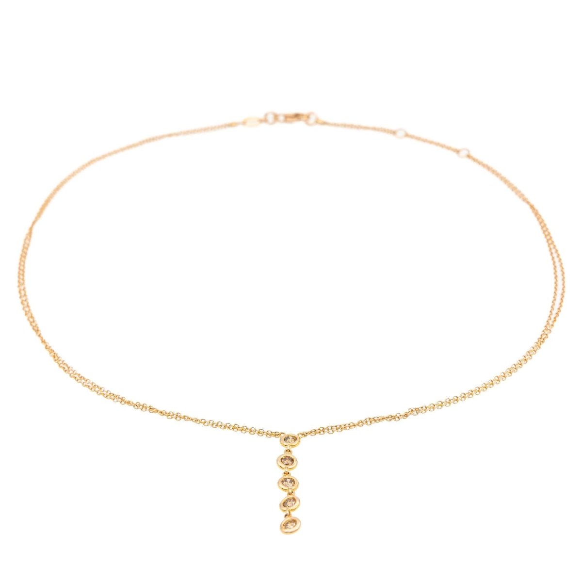 Collier Or rose Diamant - Castafiore