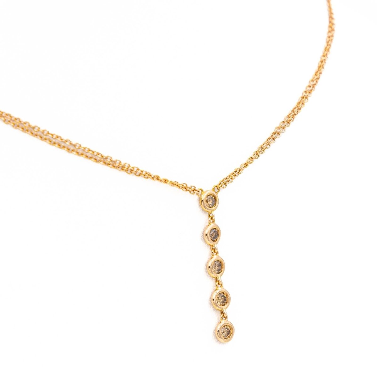 Collier Or rose Diamant - Castafiore