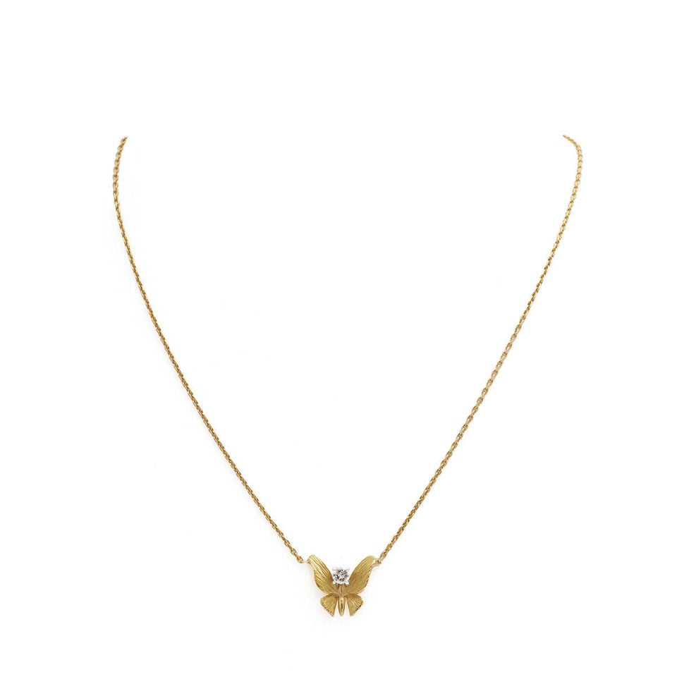Collier papillon diamant en or - Castafiore