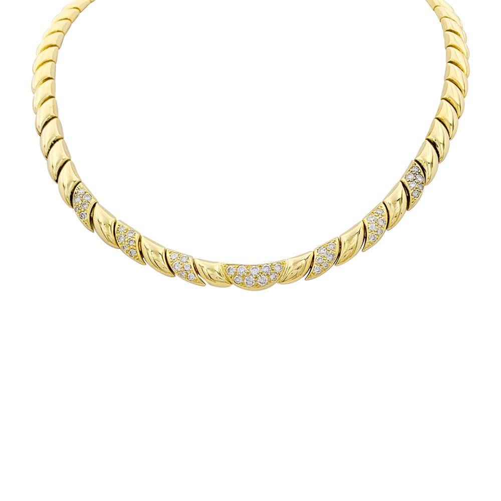 Collier Patek Philippe or jaune, diamants. - Castafiore