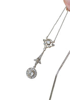 Collier pendentif ancien or rose diamants - Castafiore