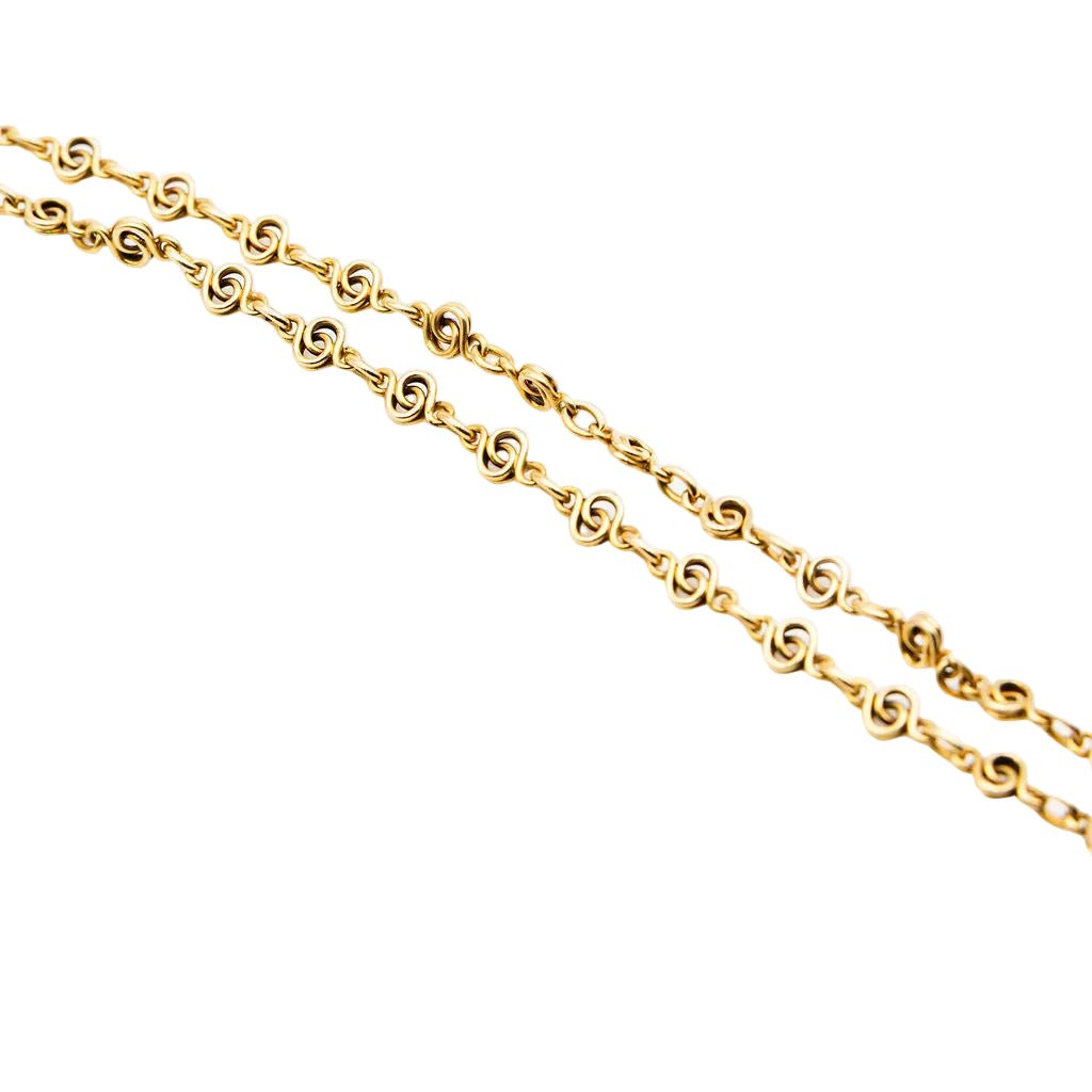 Collier Pendentif Art Nouveau HENRI VEVER en or jaune, émail et béryl - Castafiore