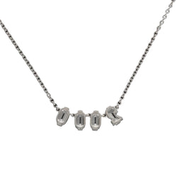 Collier pendentif avec 1,50 Cts de diamants H - VS taillés en chiffres en Platine. - Castafiore