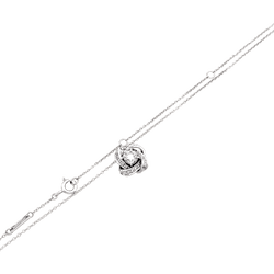 Collier Pendentif BOUCHERON "Pivoine" en or blanc et diamants - Castafiore