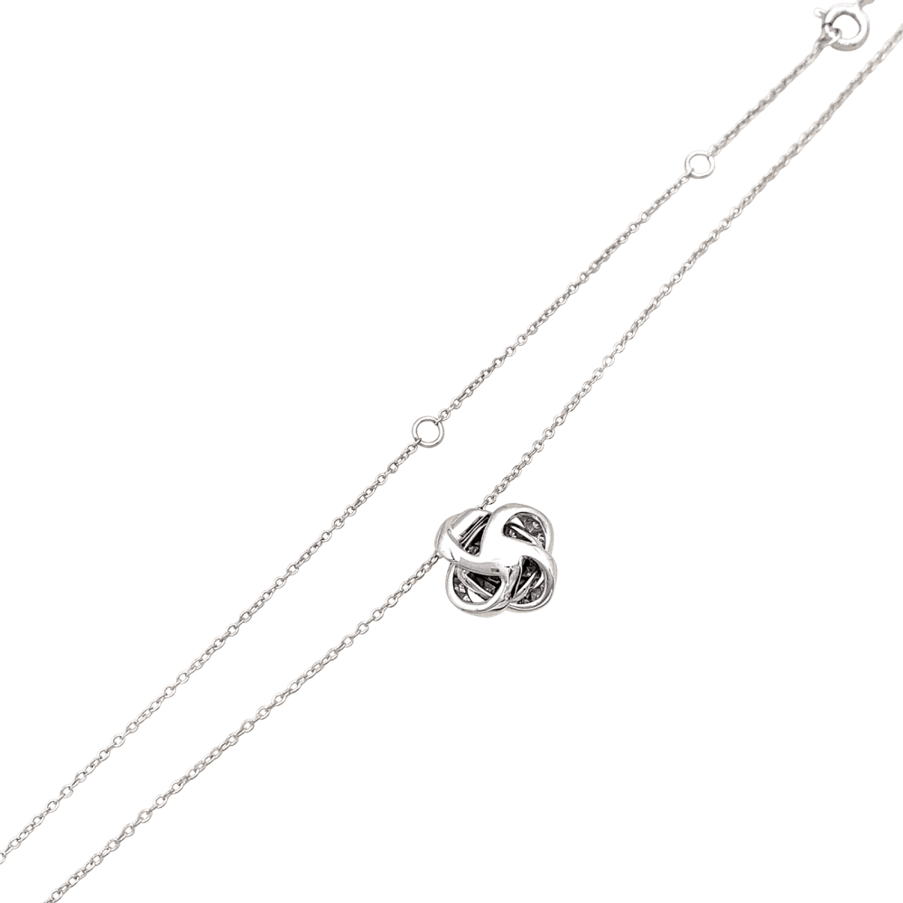 Collier Pendentif BOUCHERON "Pivoine" en or blanc et diamants - Castafiore