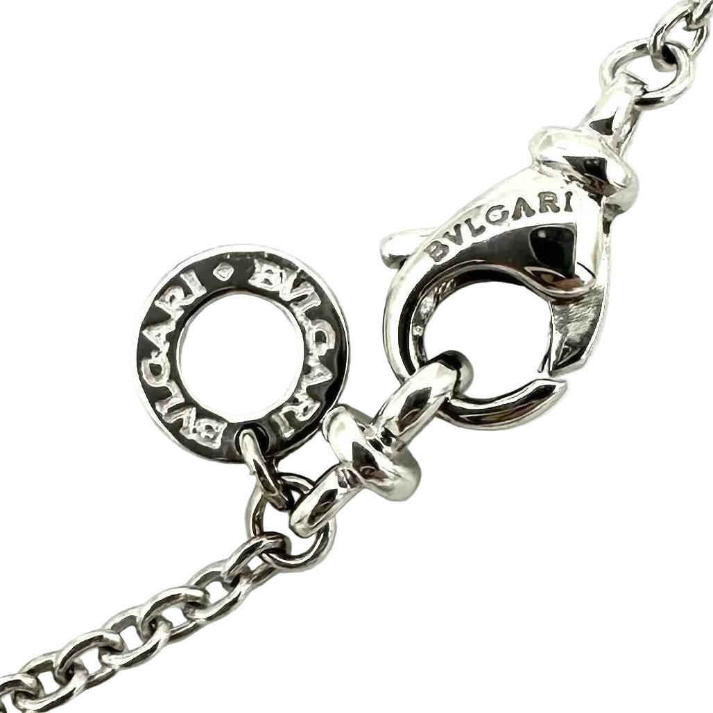 Collier Pendentif BULGARI "Bvlgari-Bvlgari" en or blanc et diamant - Castafiore