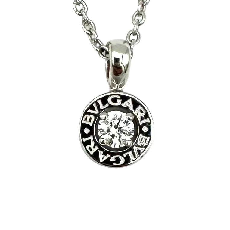Collier Pendentif BULGARI "Bvlgari-Bvlgari" en or blanc et diamant - Castafiore