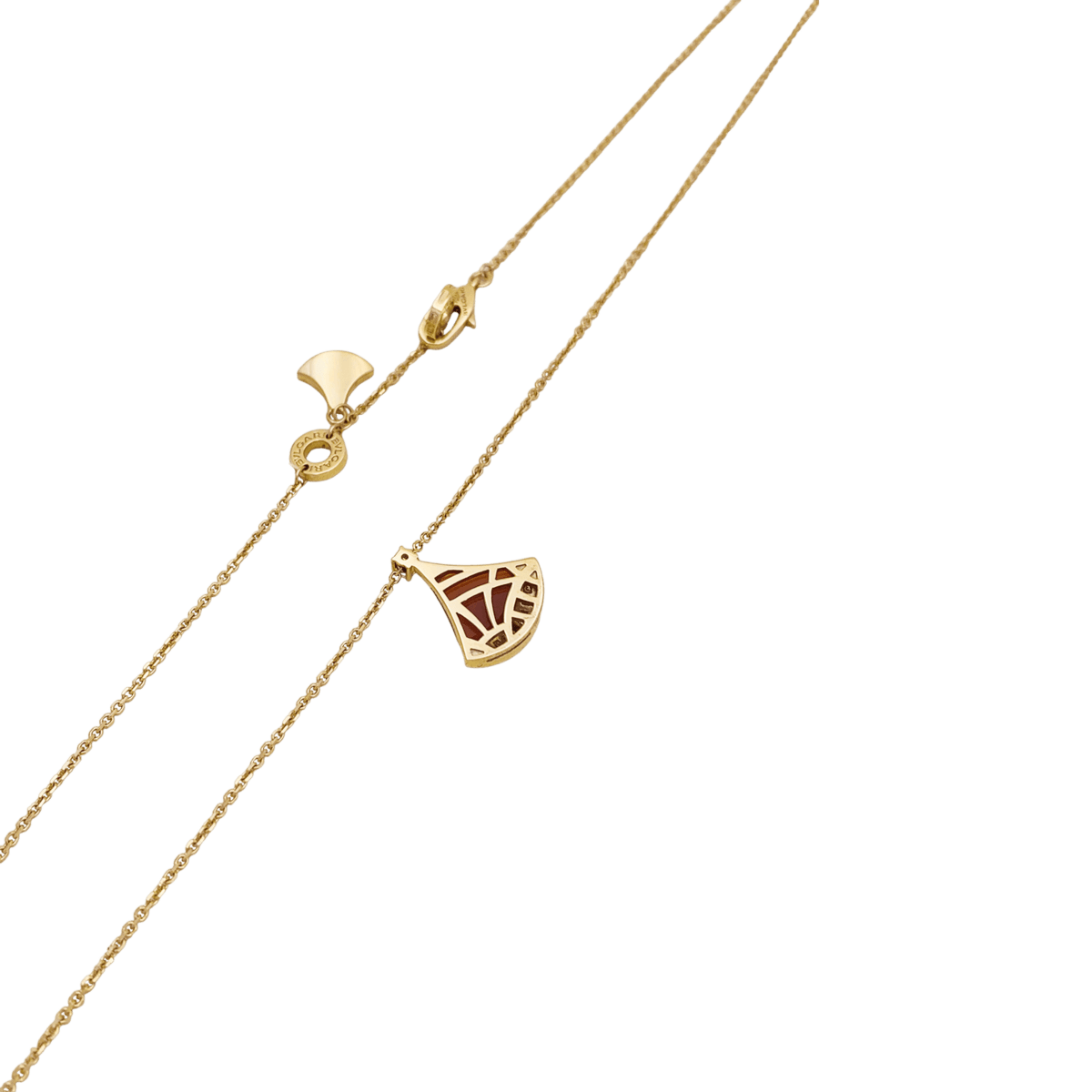 Collier Pendentif BULGARI "Divas' Dream" en or rose, cornaline et diamants - Castafiore