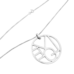 Collier Pendentif CADA "Love" en or blanc et diamants - Castafiore