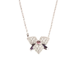 Collier Pendentif CARTIER "Caresse d'Orchidée" en or blanc, améthystes, tourmaline et diamants - Castafiore
