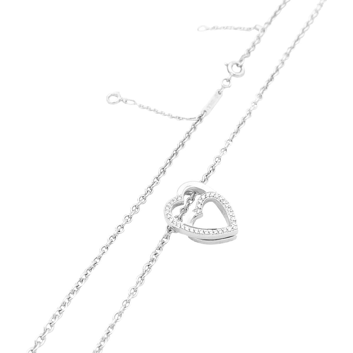 Collier Pendentif CARTIER en or blanc et diamants - Castafiore